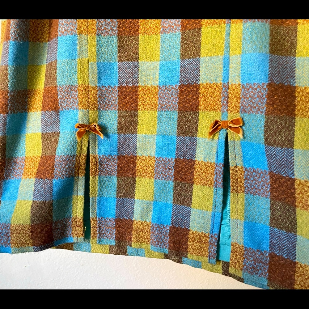 ENGLISH CLIENTELE Vintage Multicolored Gingham Sweetheart Dress - Picture 12 of 12